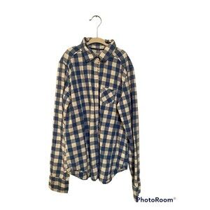 Boys Blue & White Plaid Button Down Top. Sz.4